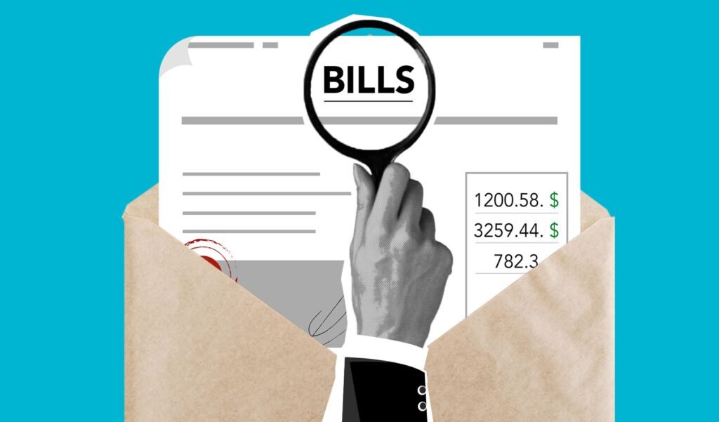 Pessoa usando um software de gestão financeira para organizar contas a pagar e receber em um laptop