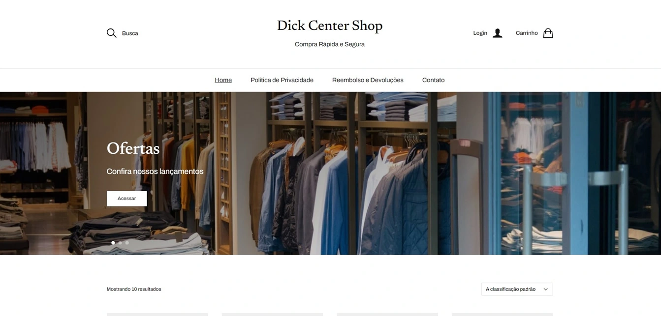 Dick Center Shop - TutiWeb Desenvolvimento de Sites e Sistemas